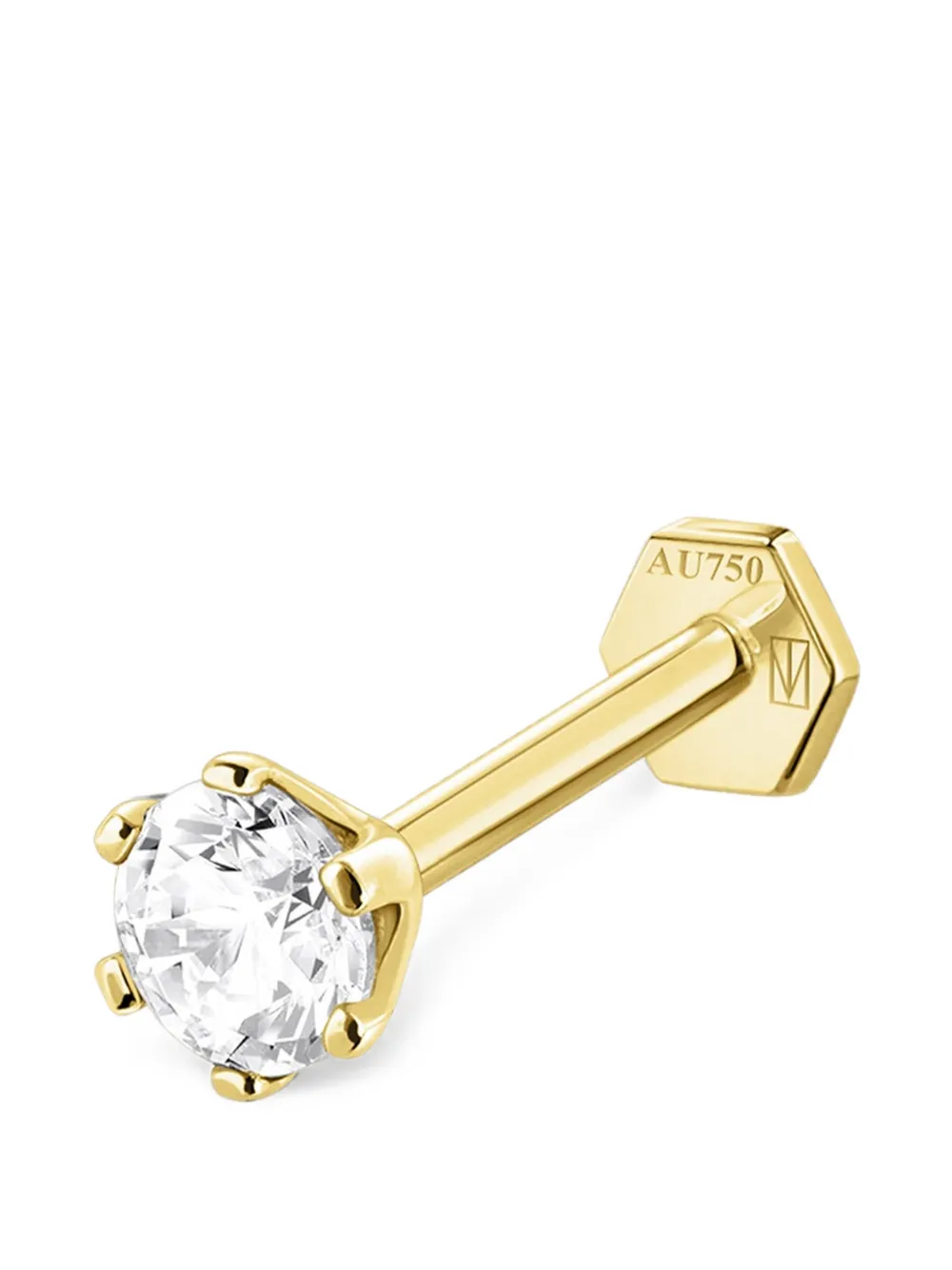 SABOTEUR Orecchini Solitaire in oro giallo 18 carati