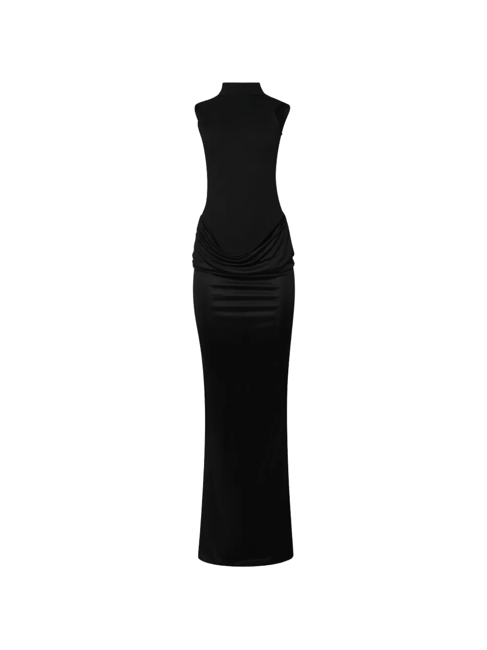Burc Akyol Caryatid draped maxi dress - Schwarz
