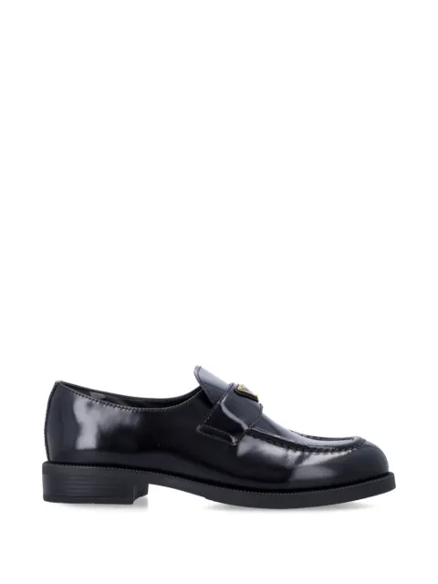 Prada loafers i børstet læder