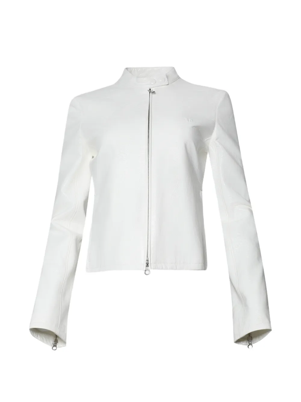 Courrèges Vinyl City biker jacket - Weiß