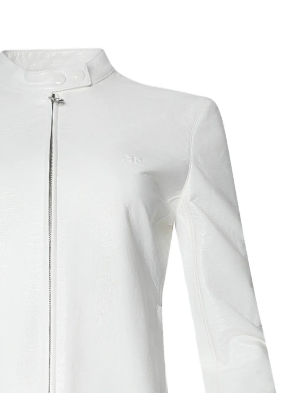 Courrèges Vinyl City bikerjack Wit