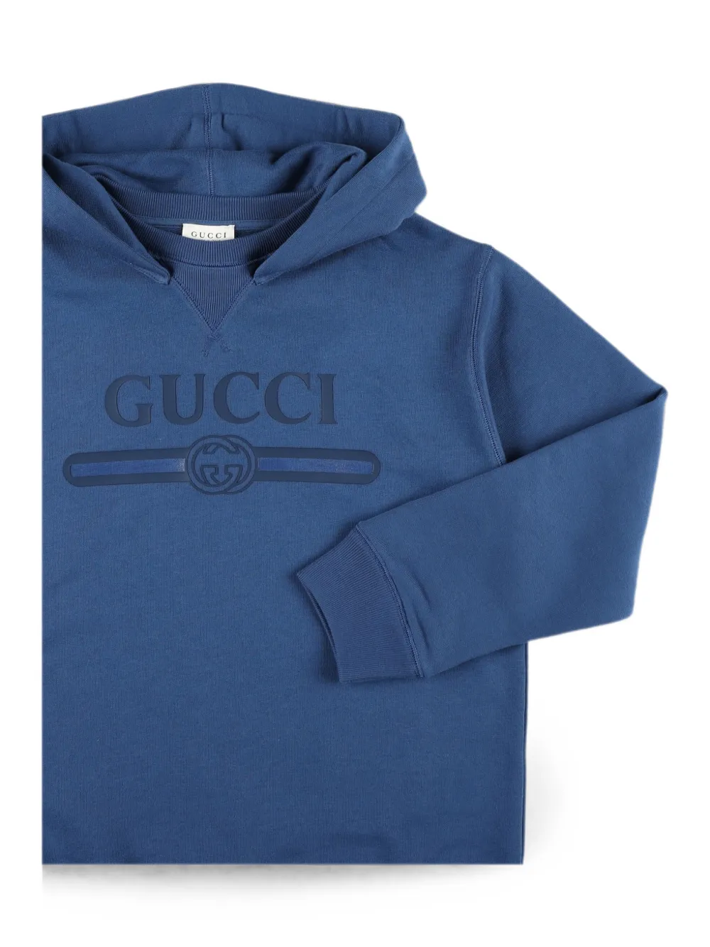 Gucci Kids Hoodie met logoprint Blauw