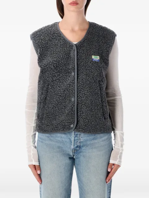 American Vintage Hoktown fleece logo-patch gilet