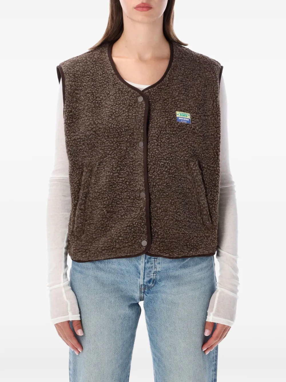 American Vintage Hoktown fleece-texture gilet