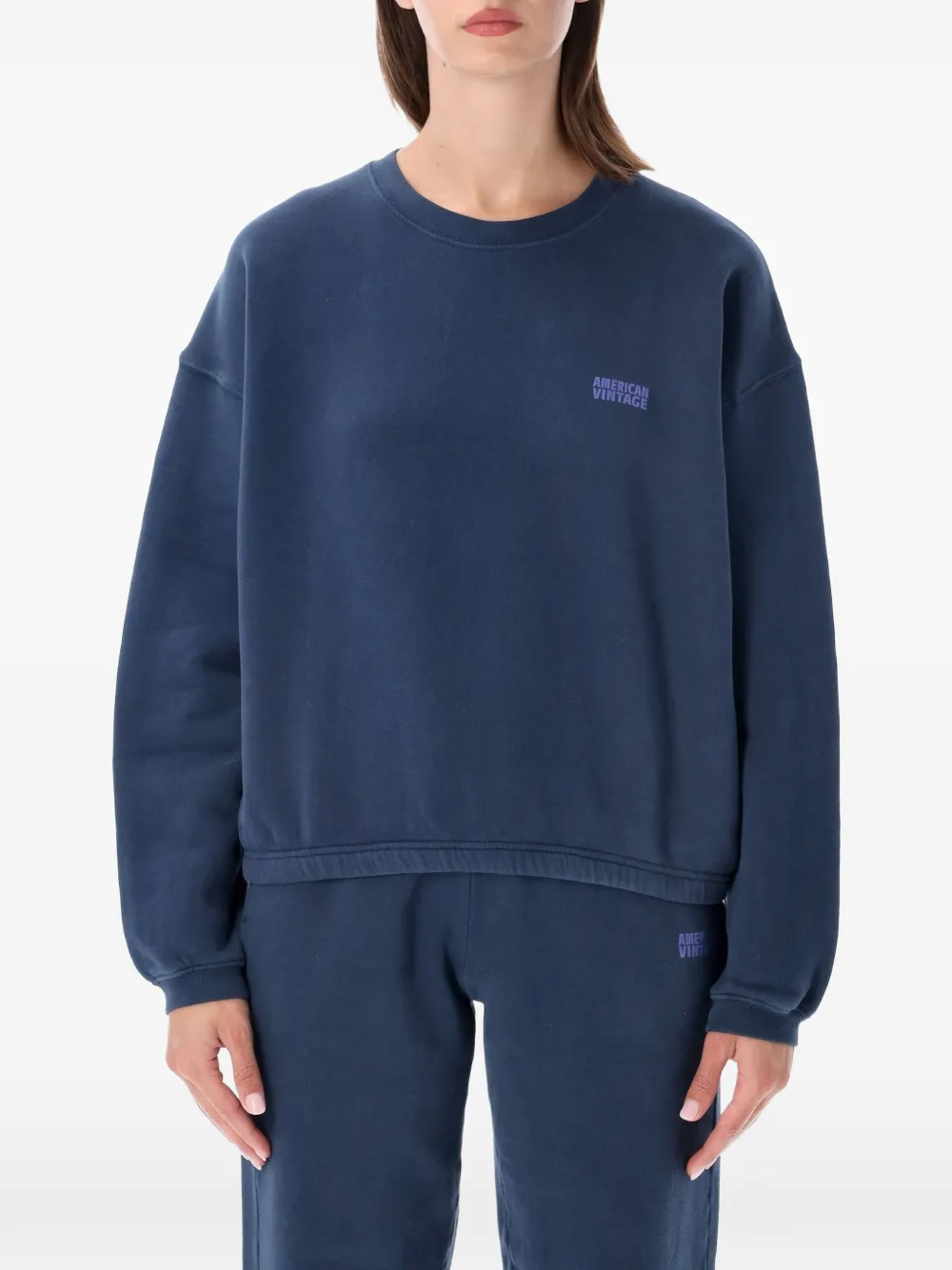 American Vintage Izubird logo-print sweatshirt - Blu