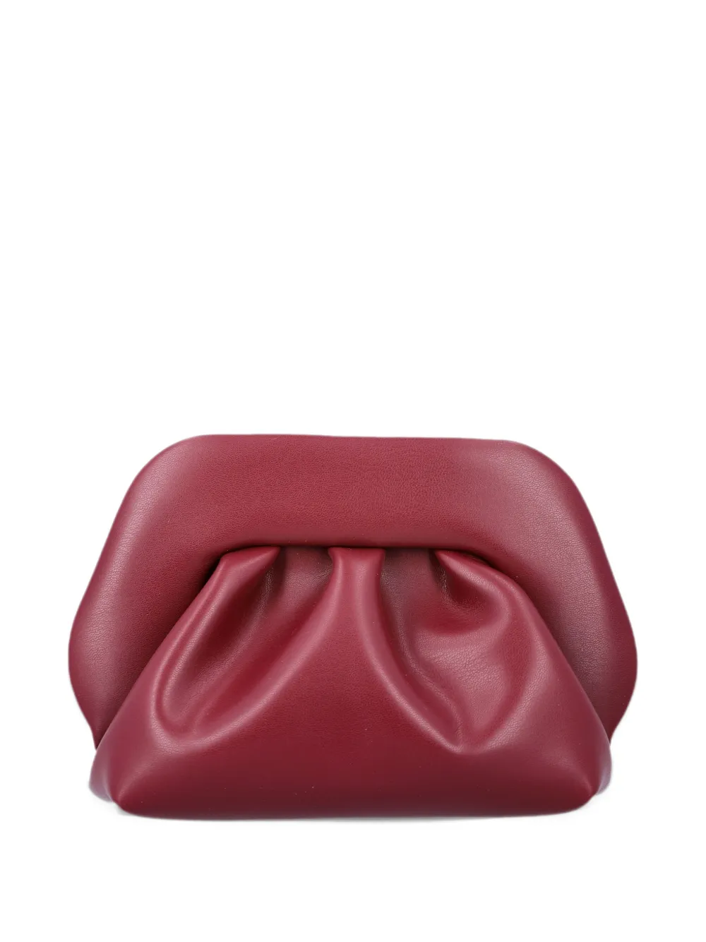 Themoirè small Bios ruched clutch bag Rood