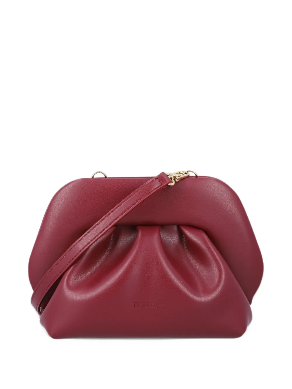 Themoirè small Bios ruched clutch bag - Rosso