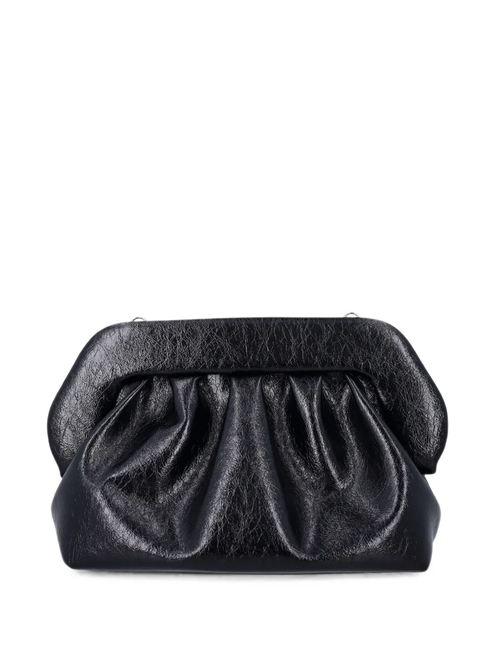 Themoirè Bios ruched clutch bag