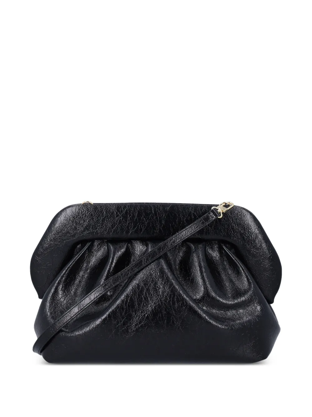 Themoirè Bios ruched clutch bag