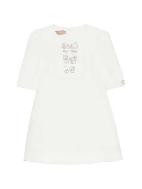 ELIE SAAB JUNIOR crystal-embellished bow-detail dress