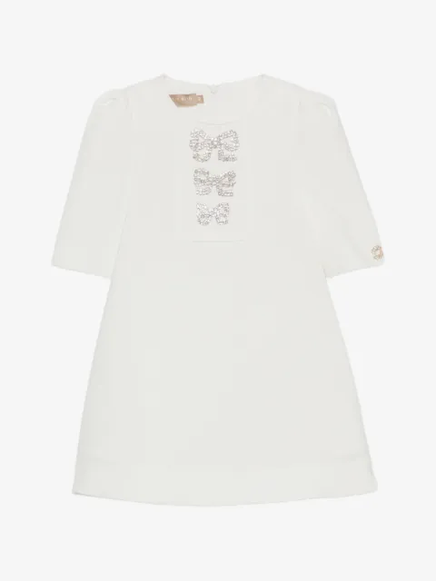 ELIE SAAB JUNIOR crystal-embellished bow-detail dress