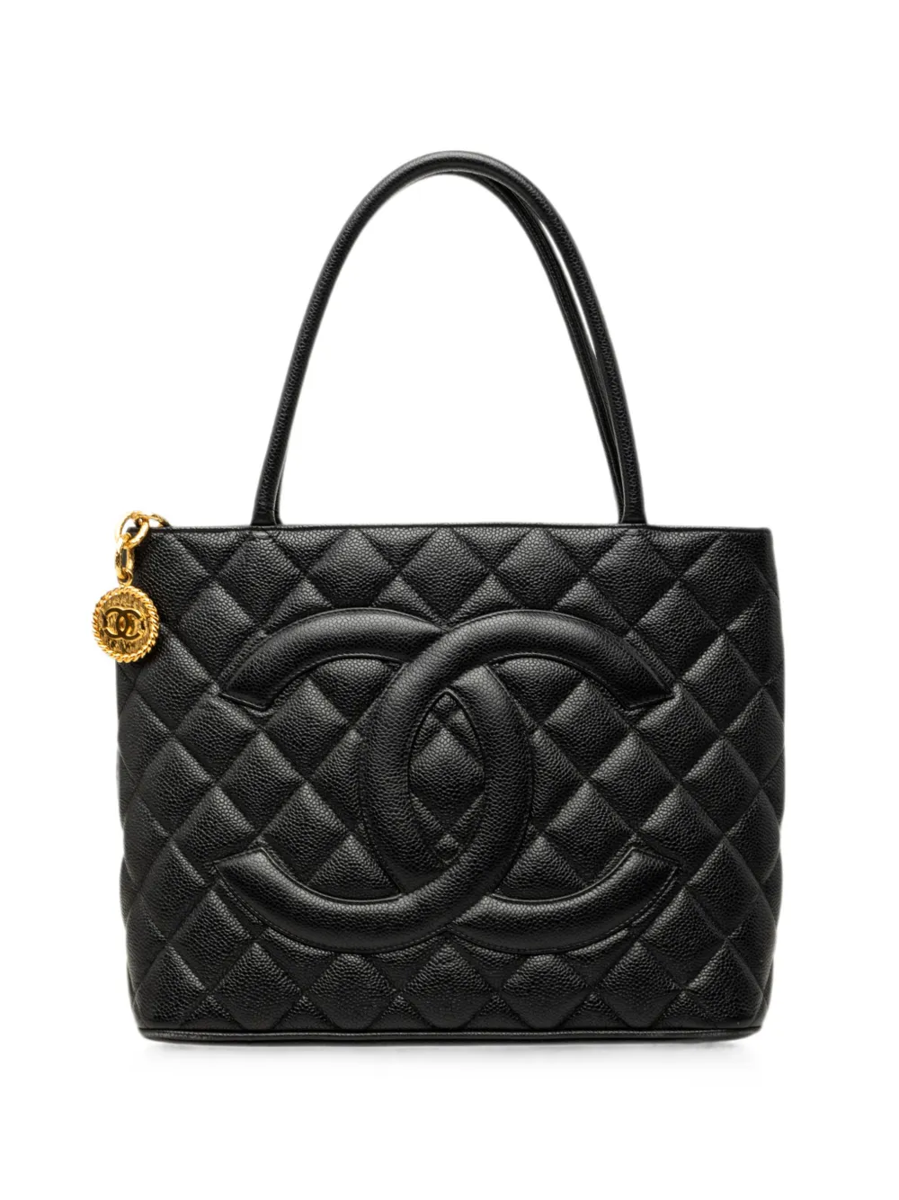 CHANEL Pre-Owned 2002-2003 Caviar Medallion tote bag - Schwarz