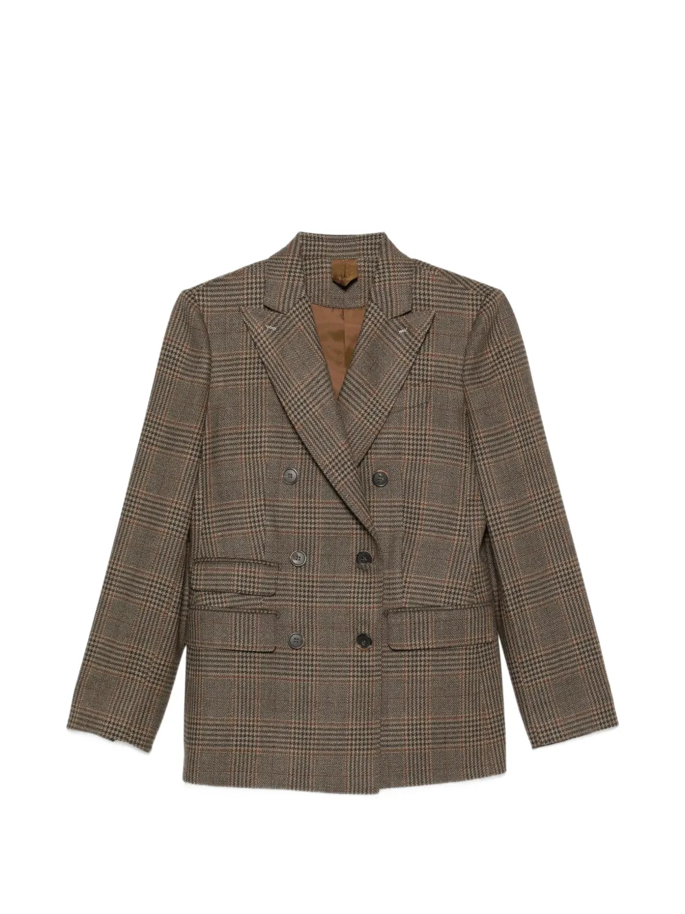 Max Mara Blazer doppiopetto a quadri - Marrone