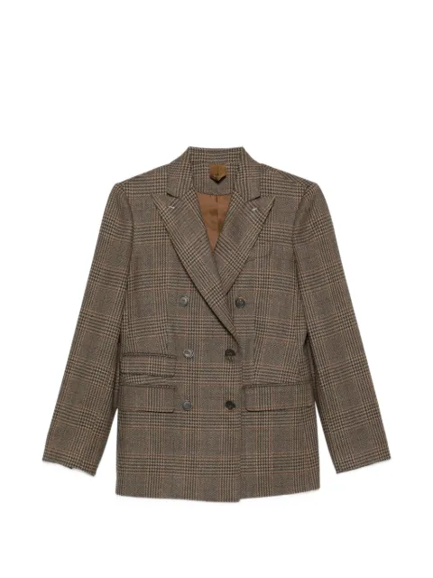Max Mara double-breasted checked blazer