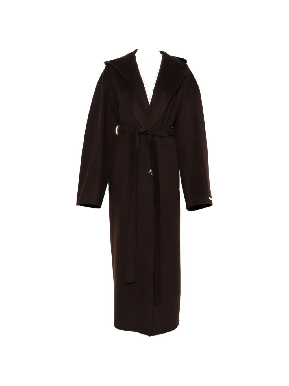Sportmax hooded belted coat - Braun