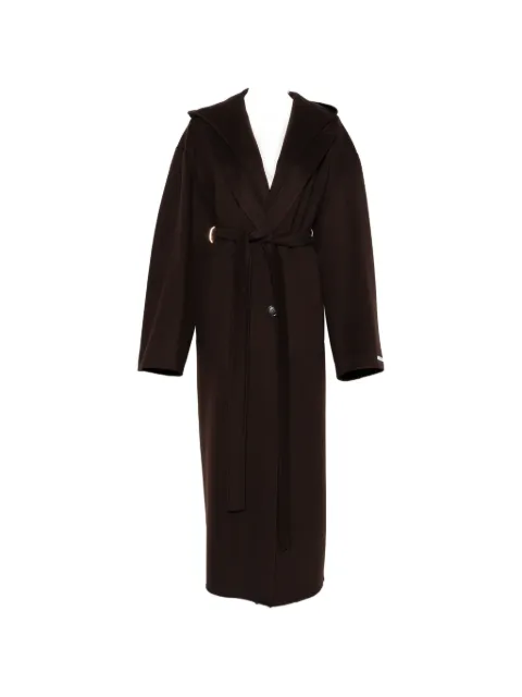 Sportmax hooded belted coat