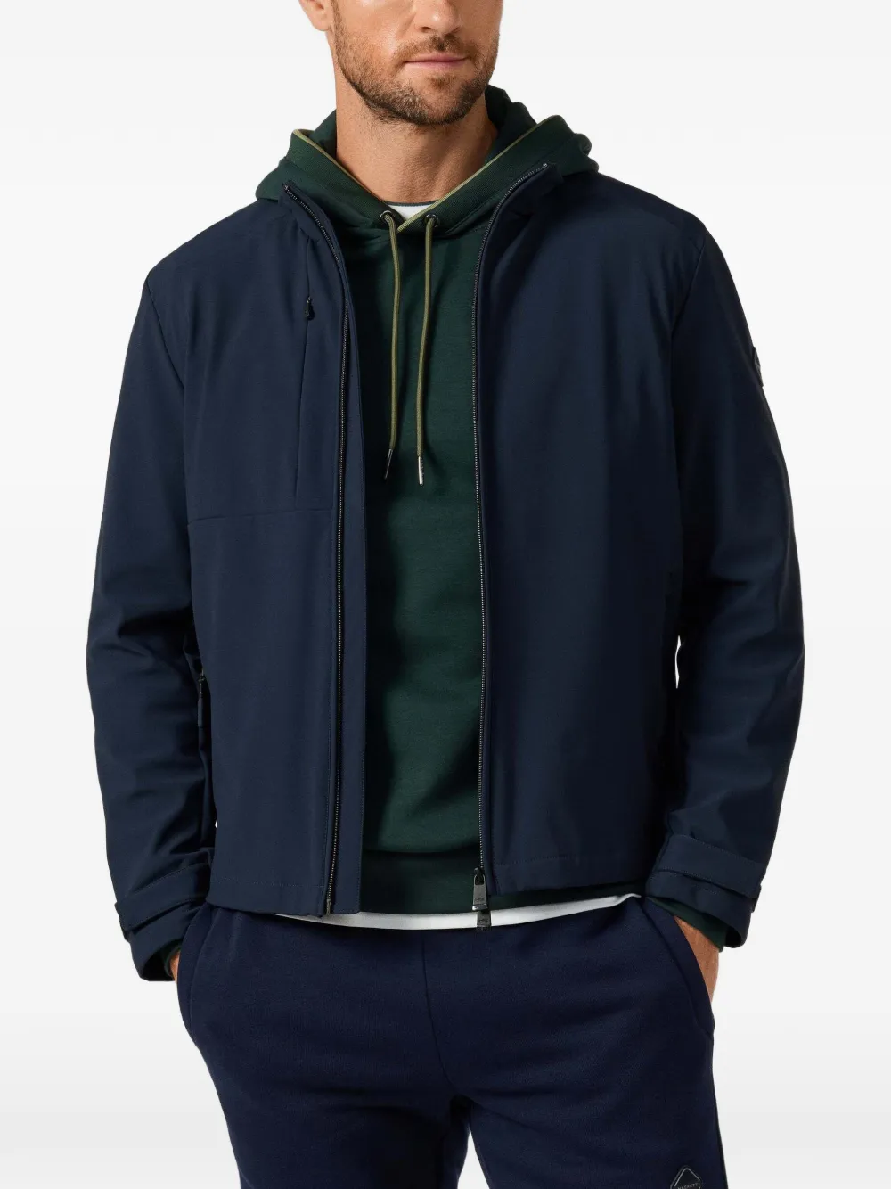 Hackett London Softshell bomberjack Blauw