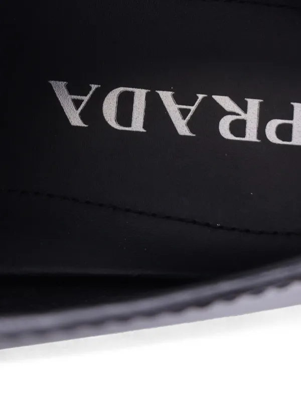 Prada Rocksand Derby Shoes in Black Leather Prada Pre-Owned Rocksand Derby Shoes | Black | FARFETCH main image 3