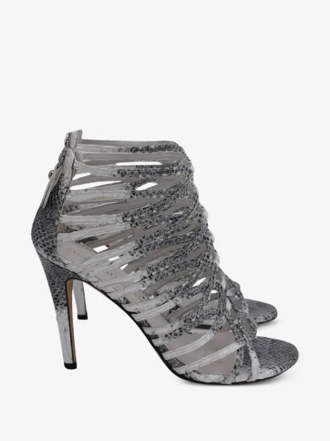 Stuart Weitzman Loops python-embossed sandals