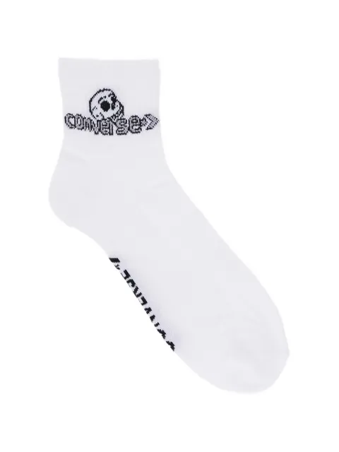 Converse embroidered logo-patch socks