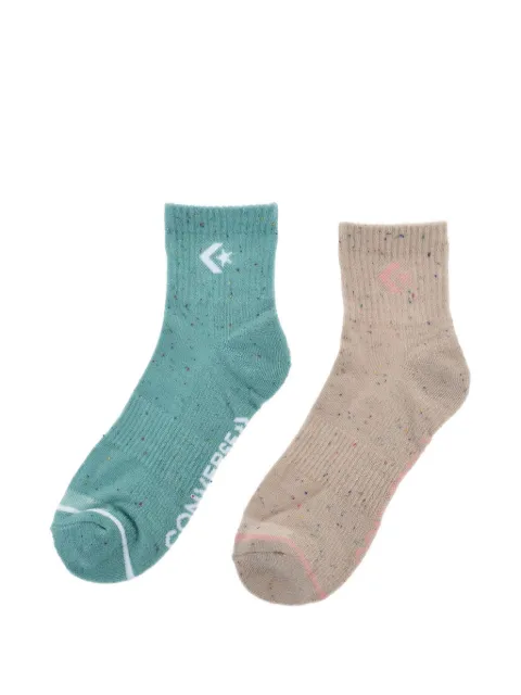 Converse logo-embroidered speckled socks (set of two)