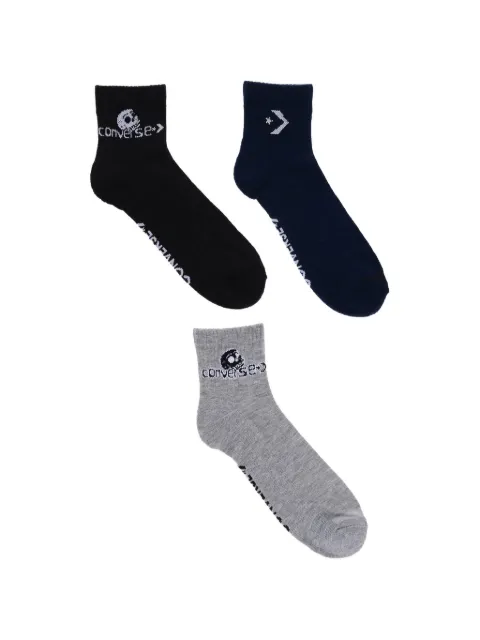 Converse pack de tres pares de calcetines con logo