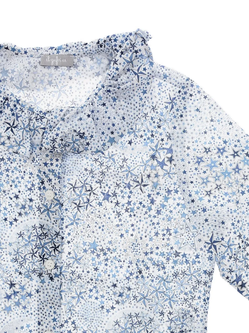 Il Gufo star-print Peter Pan collar shirt Wit