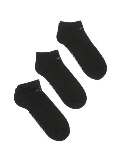 Converse logo-embroidered ankle socks (set of three)