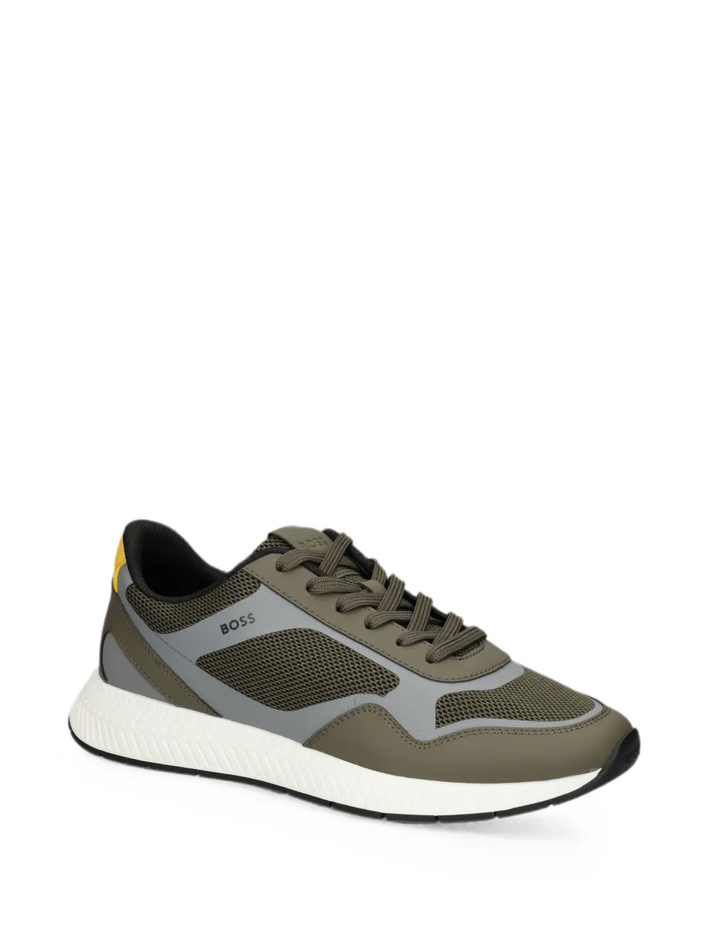 BOSS logo-print sneakers Groen