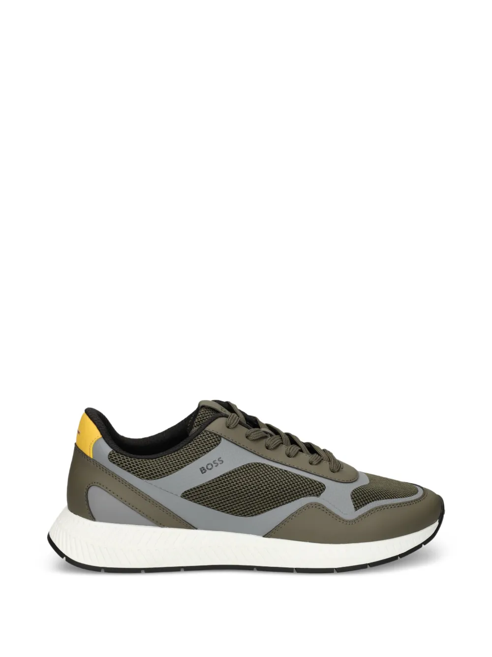 BOSS logo-print sneakers Groen