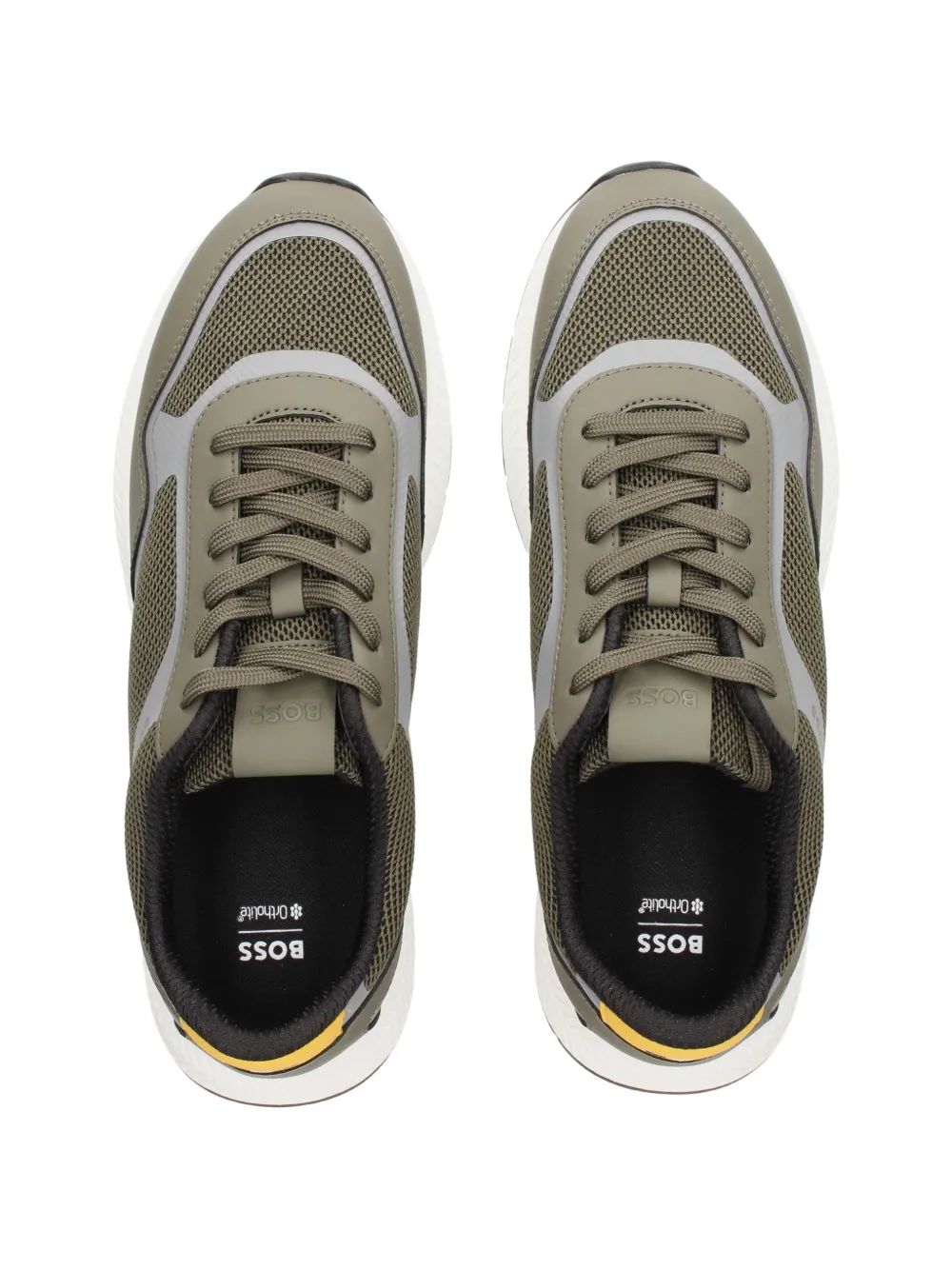 BOSS logo-print sneakers Groen