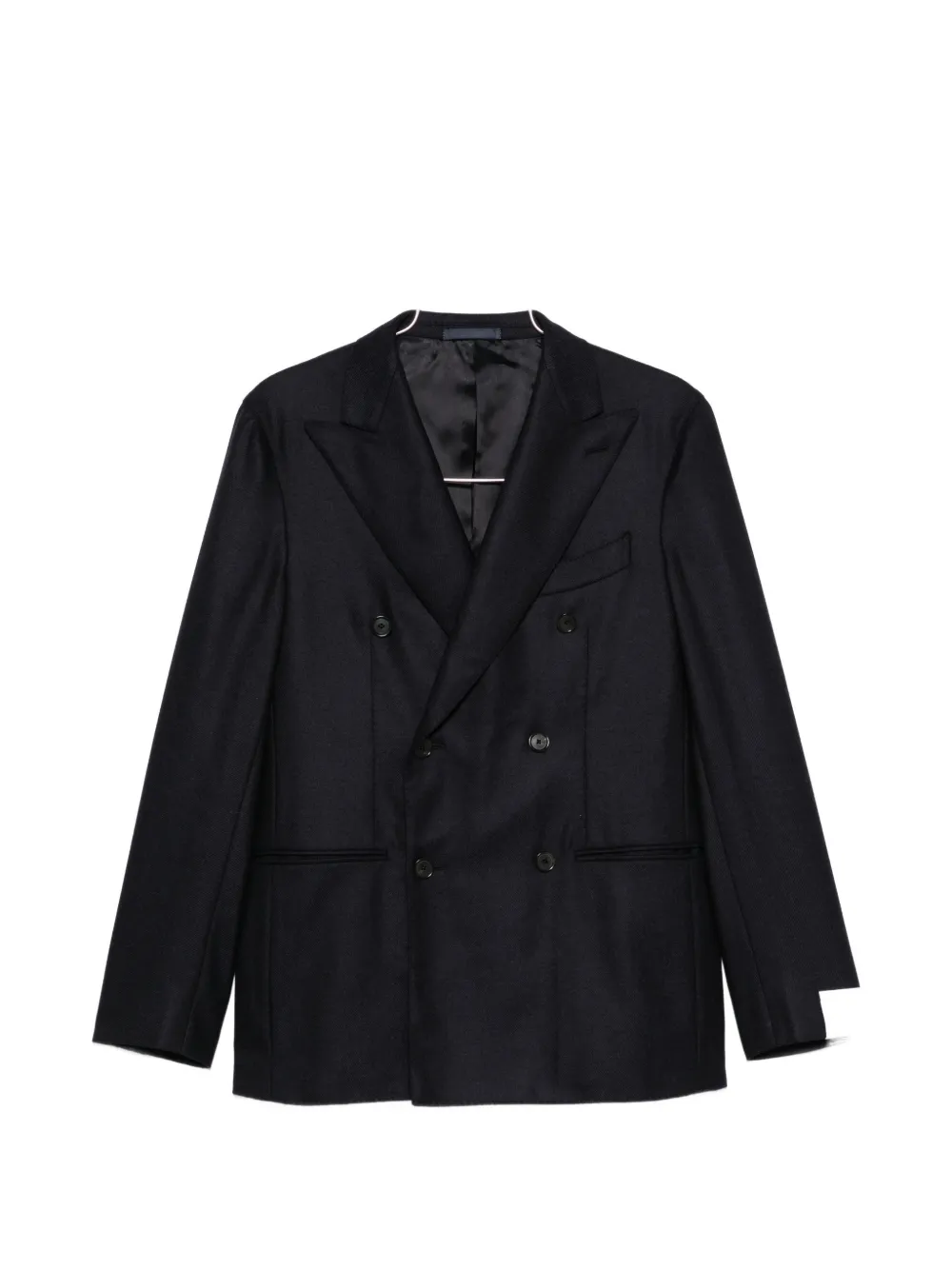 Caruso double-breasted peak-lapel jacket - Blu