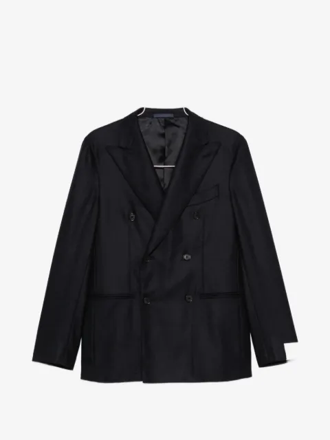Caruso double-breasted peak-lapel jacket