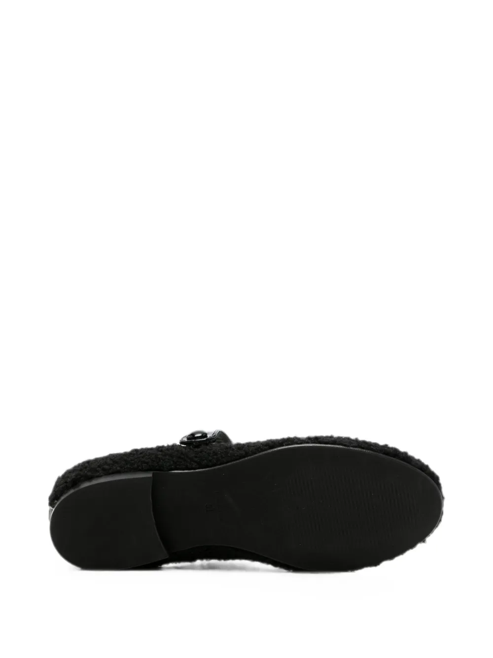 Elisabetta Franchi La Mia Bambina bouclé ballerinas Zwart