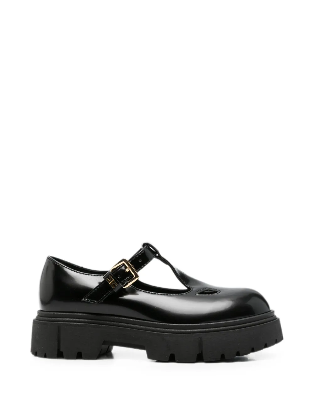 Elisabetta Franchi La Mia Bambina chunky-sole ballerinas Zwart