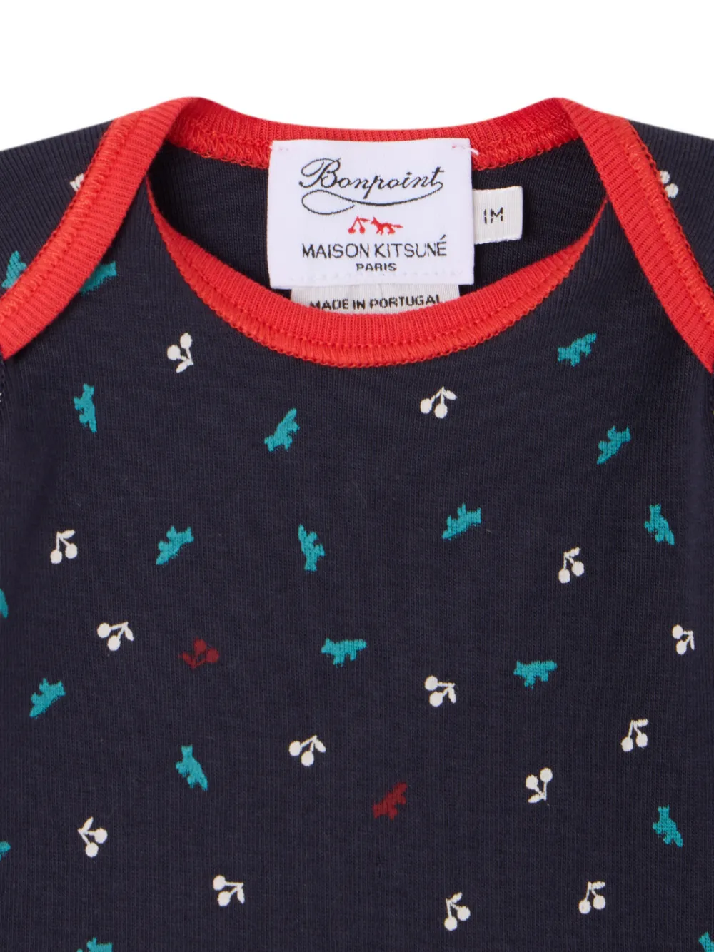 Bonpoint Pyjama met vossenprint Blauw