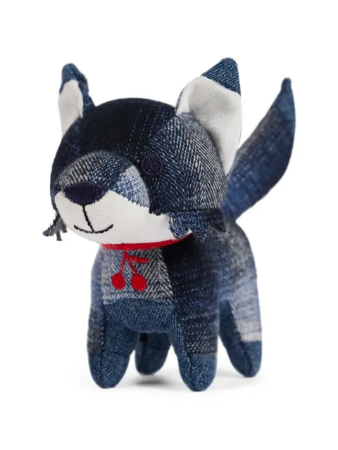 Bonpoint patchwork-check Kitsune soft toy