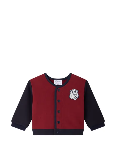 Bonpoint fox-patch button-up sweater