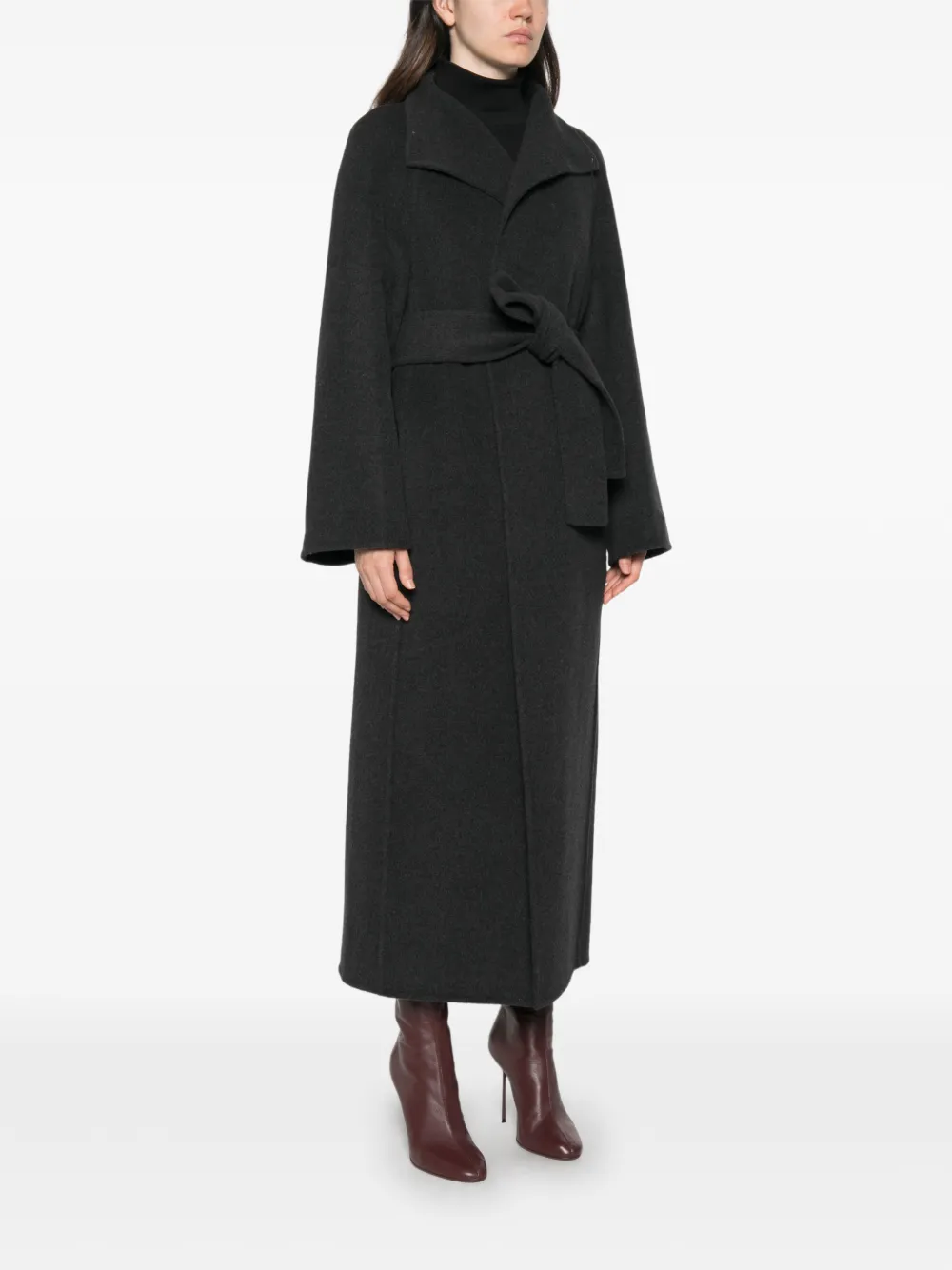 KHAITE Romare Coat in Grey, view 3