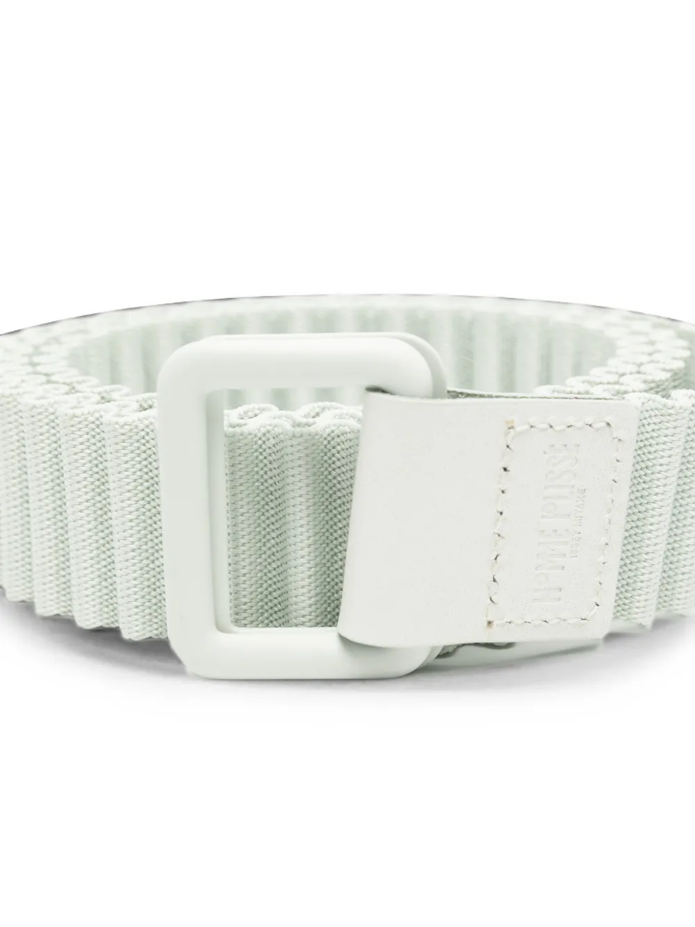 Homme Plissé Issey Miyake Geplooide riem met vierkante gesp Groen