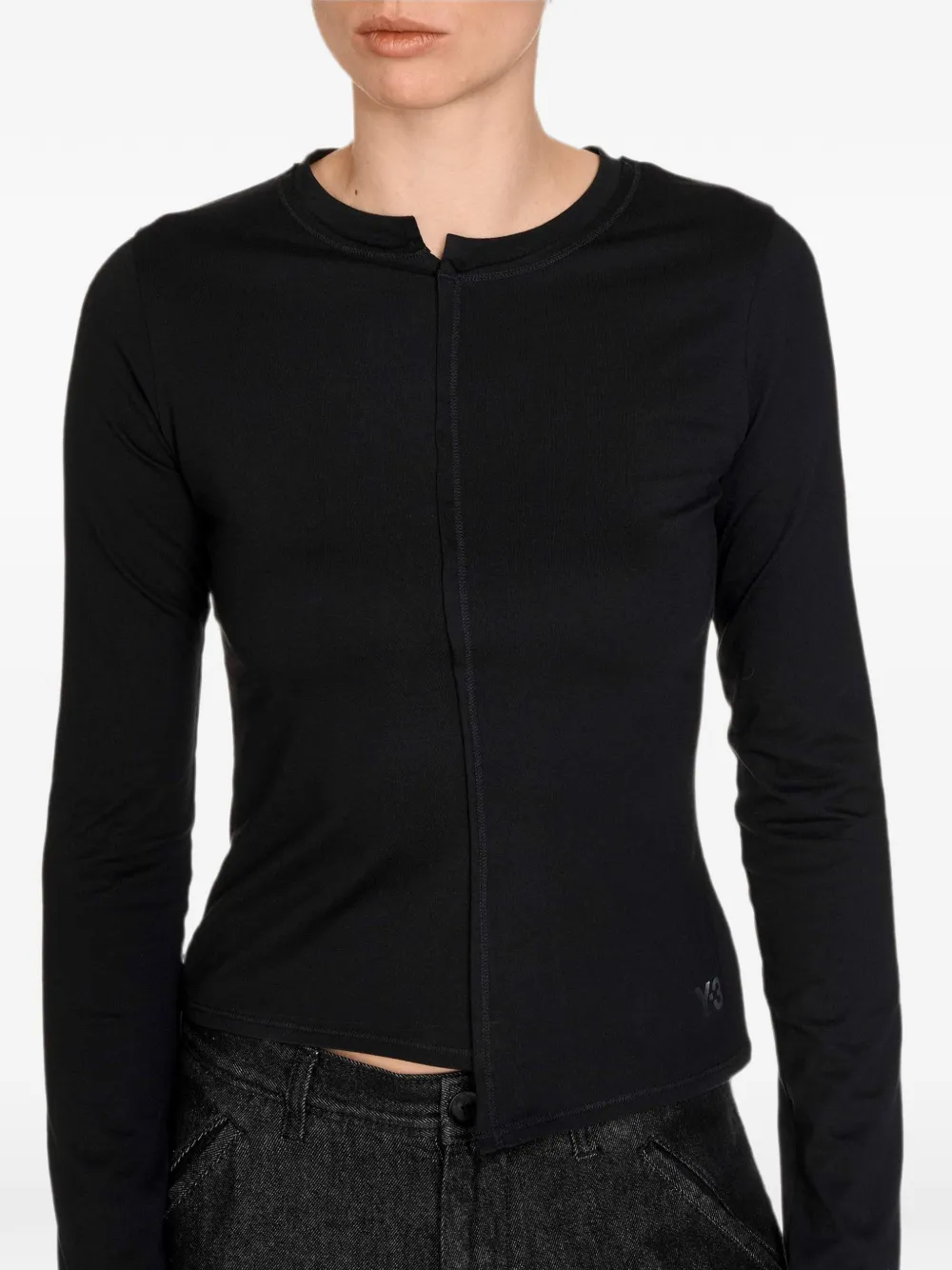 Y-3 Getailleerd T-shirt Zwart