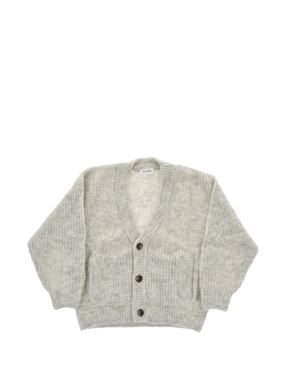 American Vintage Kids V-neck knitted cardigan - Weiß