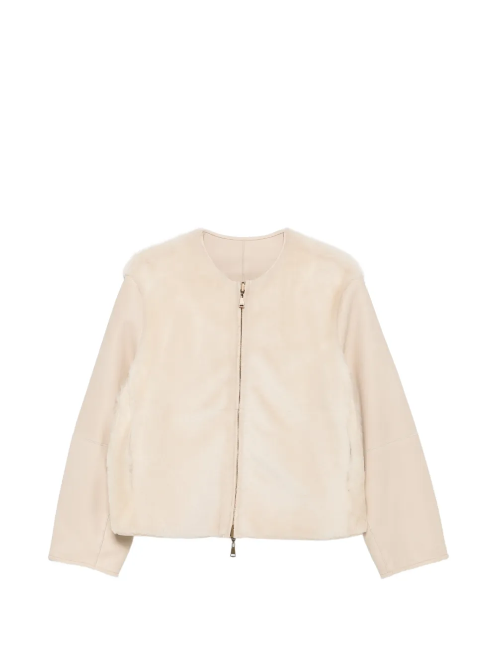 Max Mara shearling panel jacket Beige