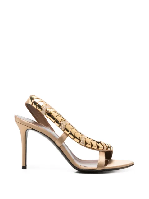 Giuseppe Zanotti sandalias de satén con tiras de apliques