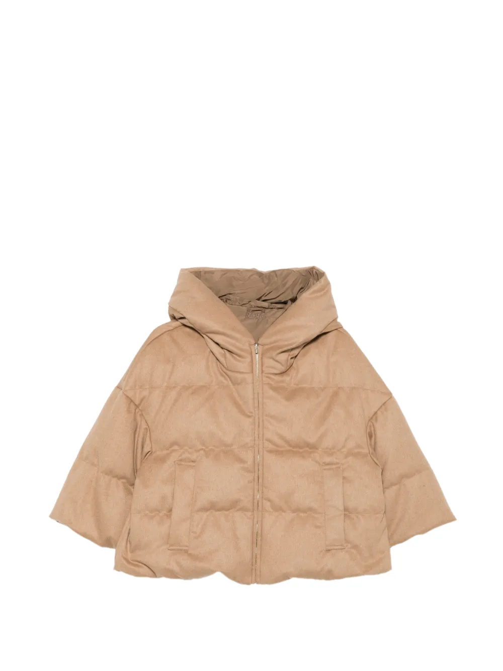 Max Mara quilted hooded coat Beige
