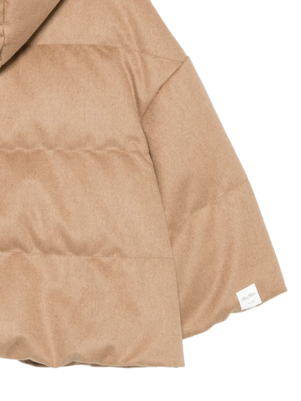 Max Mara quilted hooded coat Beige