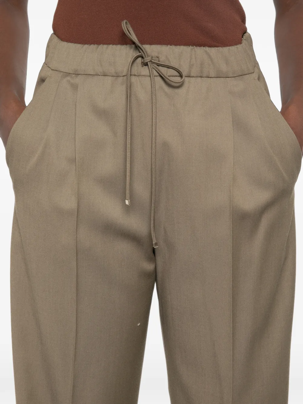 Max Mara Broek met trekkoord Bruin