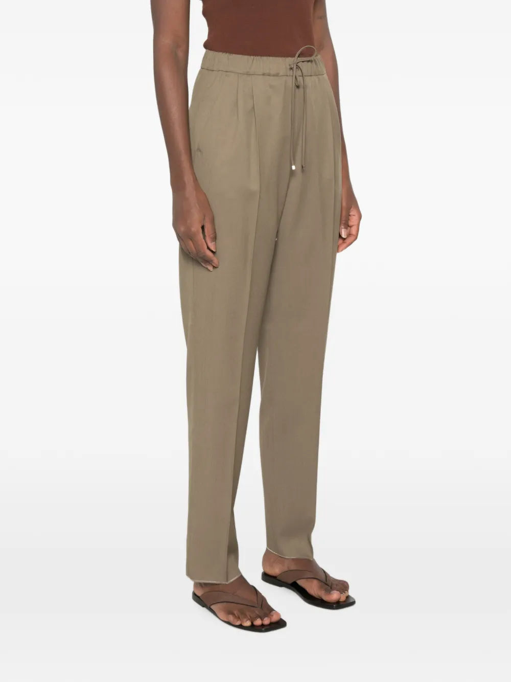 Max Mara Broek met trekkoord Bruin