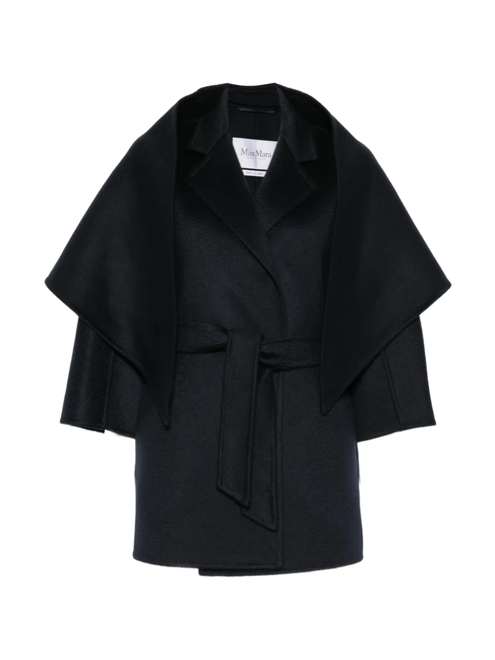 Max Mara belted shawl-collar coat - Blu