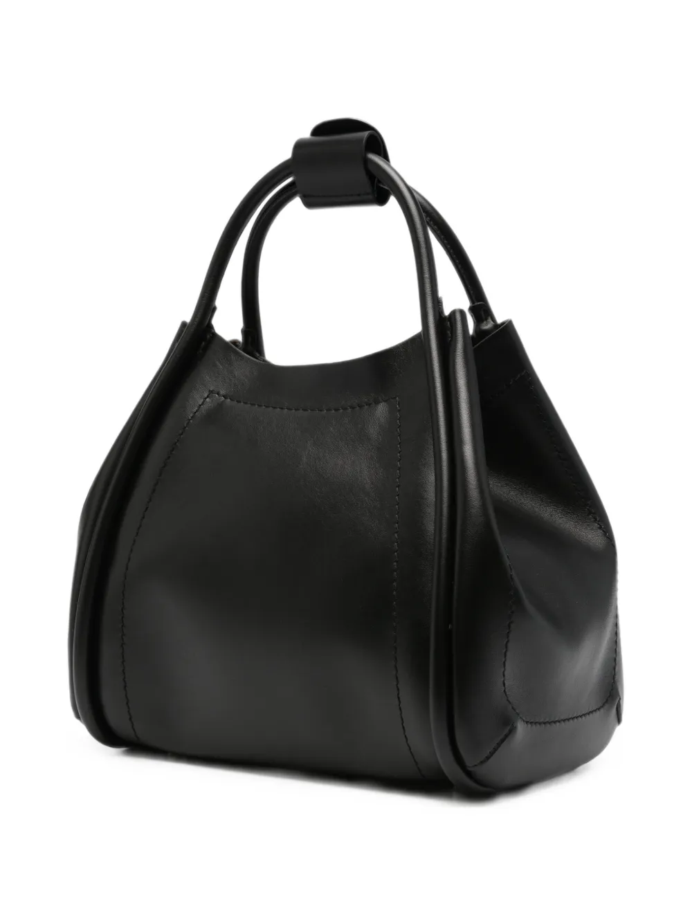 Max Mara Marine leren bucket-tas Zwart